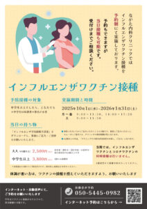 インフルエンザワクチンポスター 2025年度