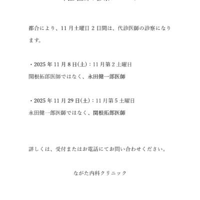 代替医師の診察について
